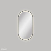 Fienza Empire LED Matte Black Framed Mirror, 450 x 900mm